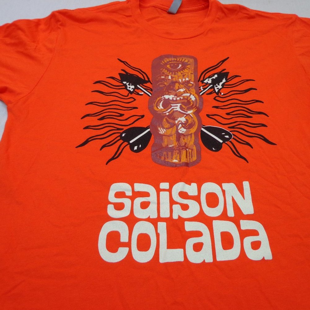 Yazoo Brewing Company SAISON COLADA  Nashville TN Orange T Shirt Large  f72